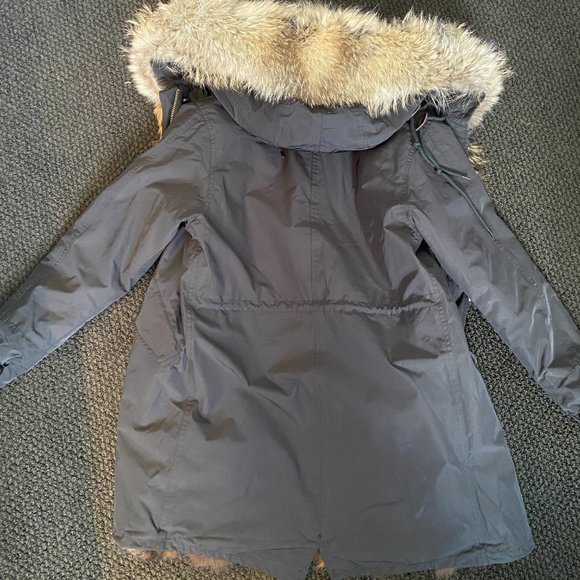 CONVERTIBLE 4 in 1 NATURAL FUR BLACK WATERPROOF PARKA WINTER COAT SIZE 8/10 - Picture 5 of 16